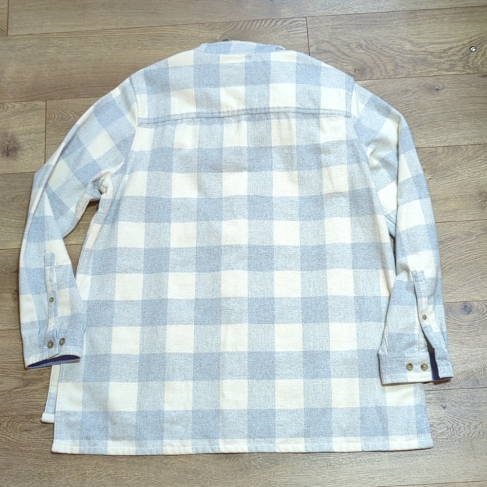 LL Bean Women's Scotch Plaid Flannel Shirt, Quarter- Zip XL - Picture 6 of 9
